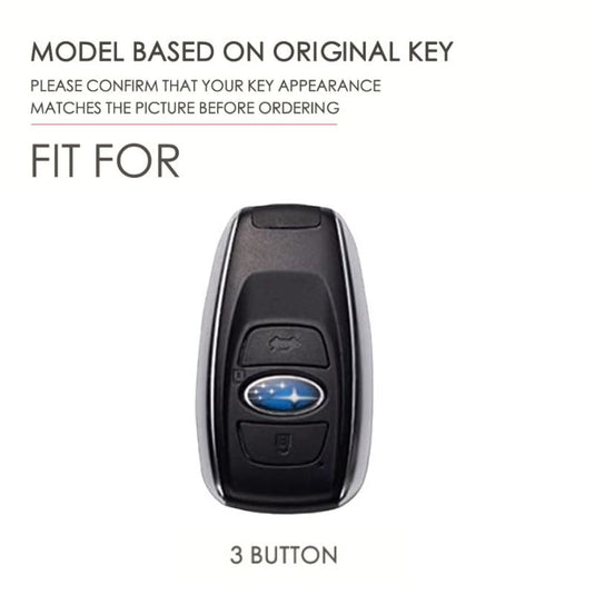 Subaru Cowhide Leather Car Key Fob Protective Cover Case For Outback, Ascent, Forester, Crosstrek, Legacy, Impreza, WRX