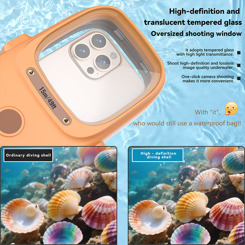 Cargue la imagen en el visor de la galería, [With Bluetooth Version][Diving IPX8 15M/49FT Waterproof] Universal OPPO - Redpepper Underwater Protective Mobile Phone Case
