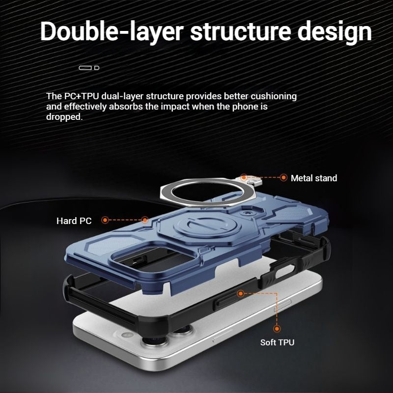 Cargue la imagen en el visor de la galería, [Magsafe Compatible][Built-in Stand] Apple iPhone 17/Air/Pro/Max - Shield Shockproof Rugged Heavy Duty Case - i-Station Mobile Phone &amp; Electronic Device Repair and Accessories
