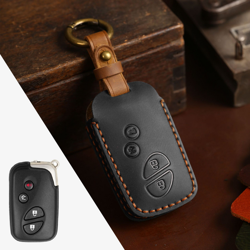 Cargue la imagen en el visor de la galería, Lexus Handcrafted Genuine Leather Car Key Fob Case Cover For RX270, ES240, LX570
