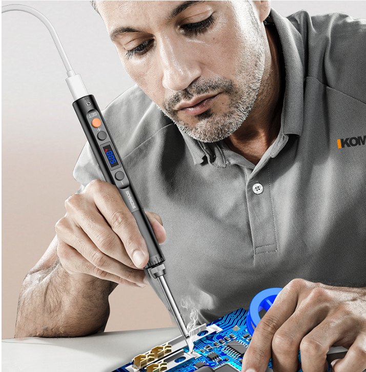 Chargez l&#39;image dans la visionneuse de la galerie, [USB Powered][Max 450℃] Komax 3 Level Adjustable Temperature Portable Type-C Powered Soldering Iron Station - Polar Tech Australia
