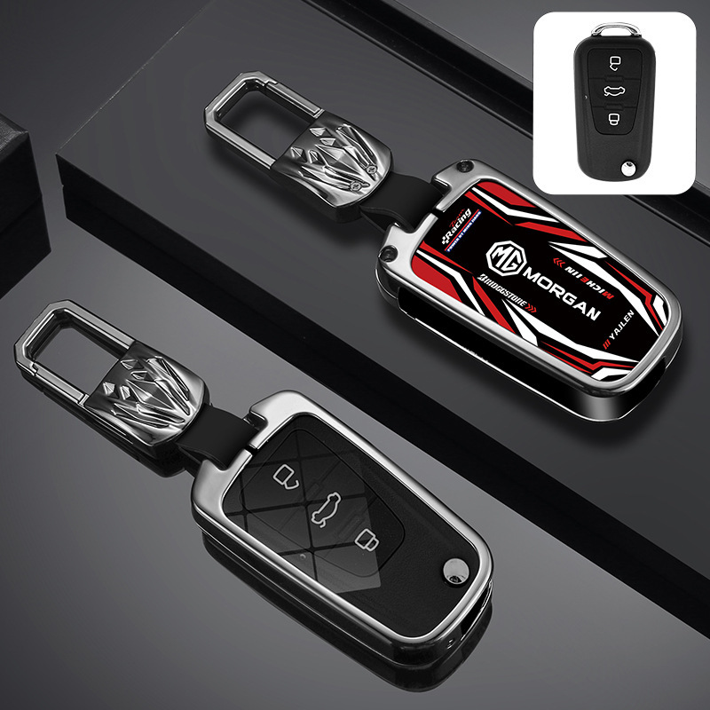 Chargez l&#39;image dans la visionneuse de la galerie, MG Stylish Racing-inspired Design Car Key Fob Case Cover For MG5, MG7, MG GT, MG GS, MG ZS, MG 360

