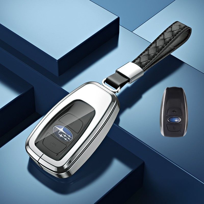 Load image into Gallery viewer, Subaru Alloy + TPU Film Protection Car Key Fob Case Cover For Outback, Forester, Impreza, WRX, XV, Crosstrek, Legacy
