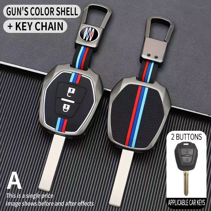 Chargez l&#39;image dans la visionneuse de la galerie, Isuzu Metal Shell &amp; Soft Silicone Full Protection Car Key Fob Case Cover For MU-X, D-MAX
