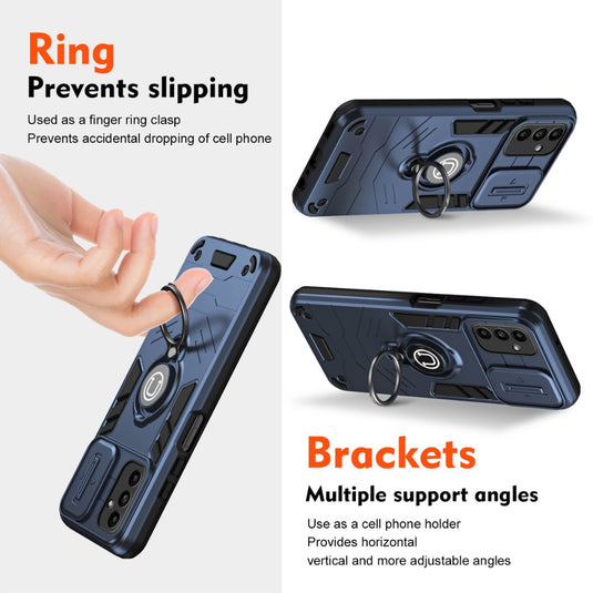 Samsung Galaxy A57 (SM-A576) - Sliding Camshield TPU + PC Phone Case with Holder - Polar Tech Australia