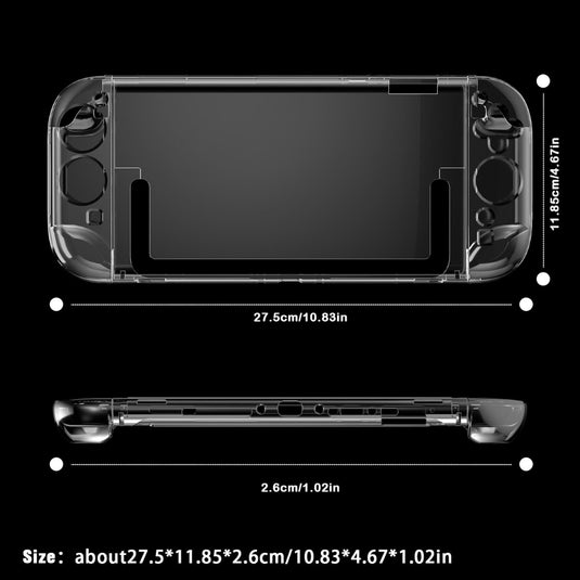 Nintendo Switch 2 - Crystal Shell Case Split Gamepad Transparent Protective Cover