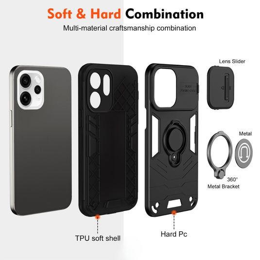 OPPO Reno15 F - Sliding Camshield TPU + PC Phone Case with Holder - Polar Tech Australia