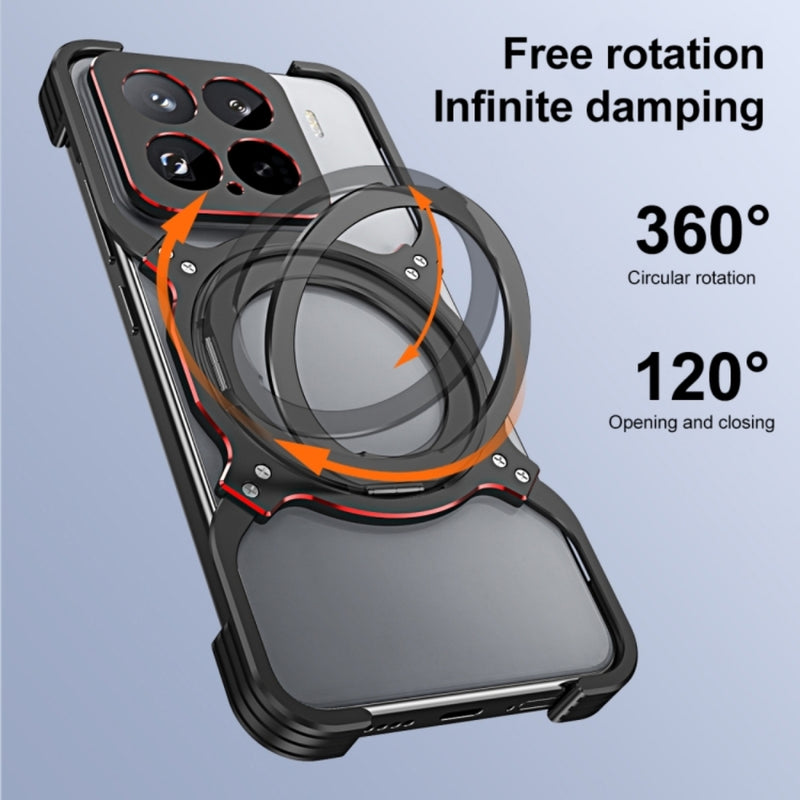 Cargue la imagen en el visor de la galería, Xiaomi Mi 15 Pro - Mechanical Arm Borderless MagSafe Holder Metal Phone Case - Polar Tech Australia

