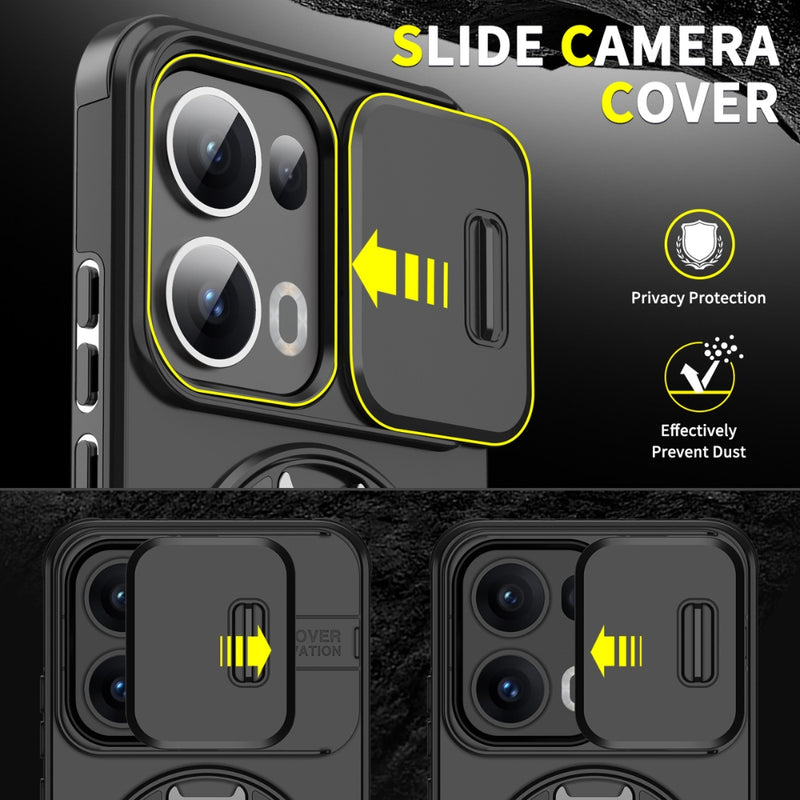 Cargue la imagen en el visor de la galería, [Built-in Stand][With Slide Lens Cover] OPPO Reno13 F 4G/5G - Anti-Drop Protective Shell Case - Polar Tech Australia
