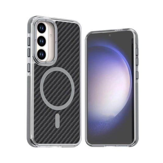 Samsung Galaxy S26 FE - Dual-Tone Carbon Fiber Texture MagSafe Phone Case