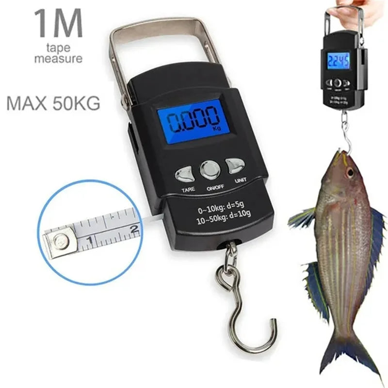 Chargez l'image dans la visionneuse de la galerie, 50kg/10g Oauee Mini Scale Electronic For Fishing Luggage Travel Weighting Steelyard Portable Digital Kitchen Scales
