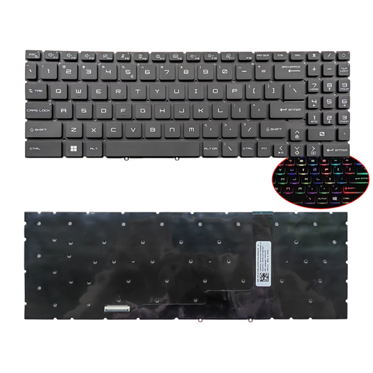 MSI Stealth A16 AI+ Studio A1V MS-15F3 MS-15F4 Series - Laptop Keyboard With Backlit US English Layout - Polar Tech Australia