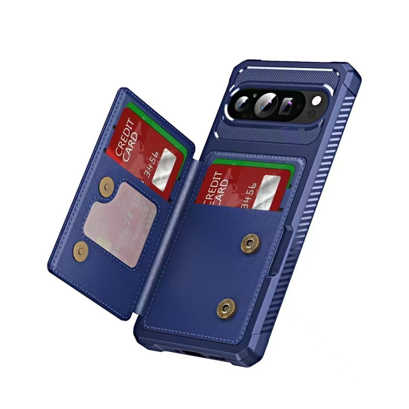 Cargue la imagen en el visor de la galería, Google Pixel 9 Pro XL - Horizontal Flip Card Bag Holder Leather Phone Case - Polar Tech Australia
