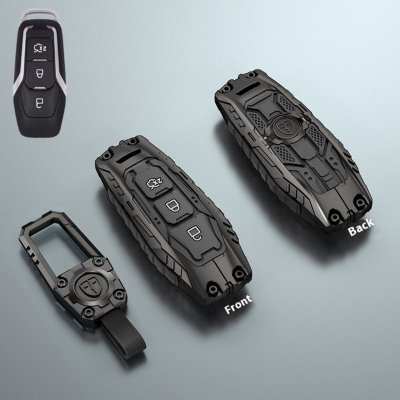 Chargez l&#39;image dans la visionneuse de la galerie, Ford Heavy-Duty Mecha Car Key Fob Case Cover For Mondeo, Focus, Mustang, Fusion, Raptor F-150, F-250, F-350, F-450, F-550, Edge, Explorer, Maverick
