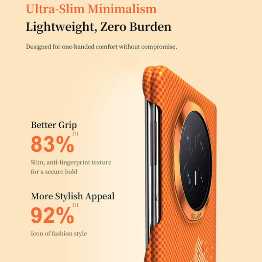 Honor Magic V6 - Kevlar Pixel Grid Texture Magnetic Phone Case