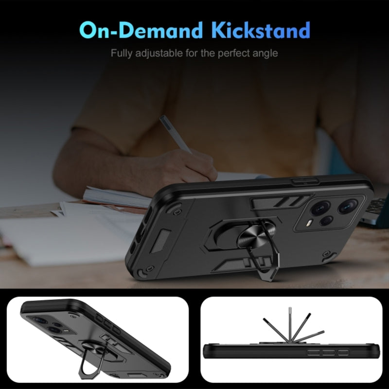 Chargez l&#39;image dans la visionneuse de la galerie, Xiaomi Redmi Note 12 5G - Shockproof Metal Ring Holder Phone Case
