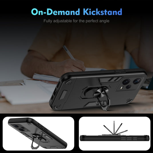 Xiaomi Redmi Note 12 5G - Shockproof Metal Ring Holder Phone Case