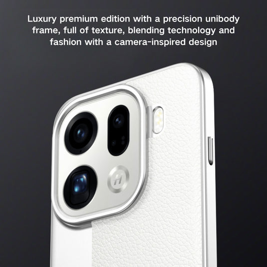 OPPO Find X9 Pro - Camera-Style Leather Texture Shockproof & Stylish Hard Shell