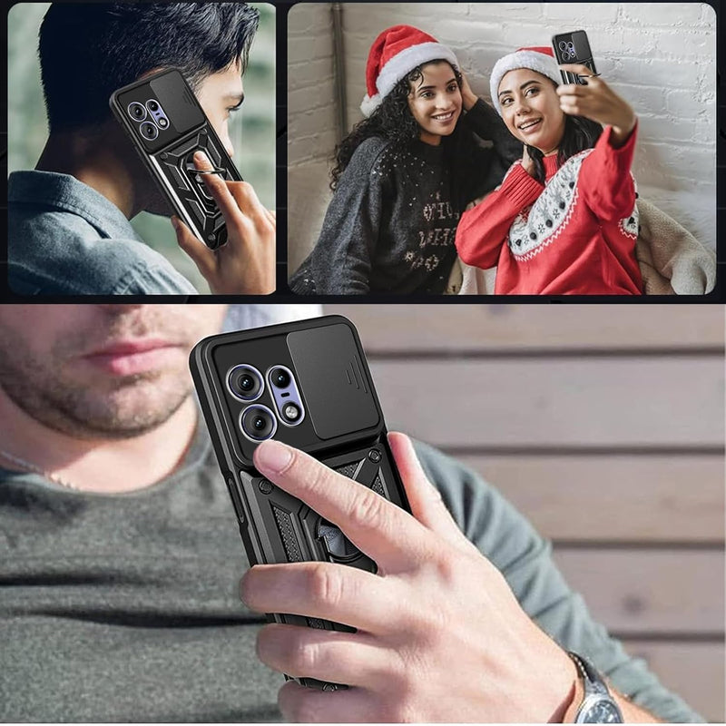 Cargue la imagen en el visor de la galería, [Built-in 360-degree rotatable ring bracket][Camera Cover] Motorola Moto Edge 50 Pro - Shield Shockproof Rugged Heavy Duty Case - Polar Tech Australia
