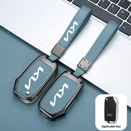 Kia Zinc Alloy Leather Car Key Protection Fob Case Cover For Sportage, Carnival, Sedona, K3, K4, K5