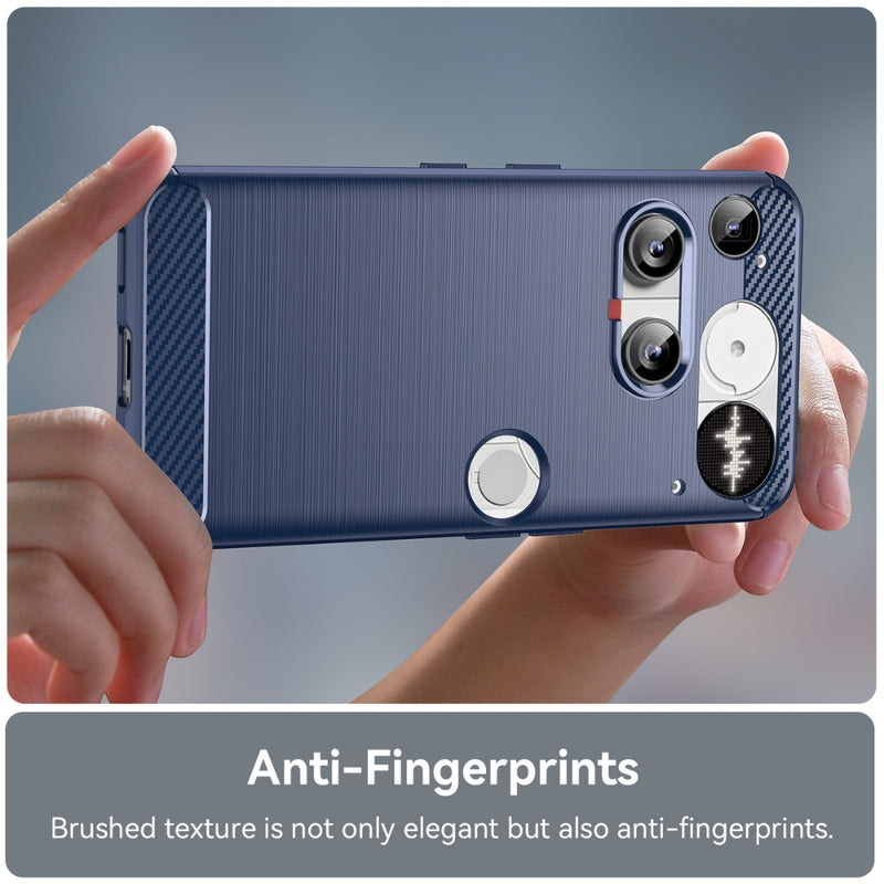 Chargez l&#39;image dans la visionneuse de la galerie, Nothing Phone (3) - Carbon Fiber Brushed Texture TPU Phone Case
