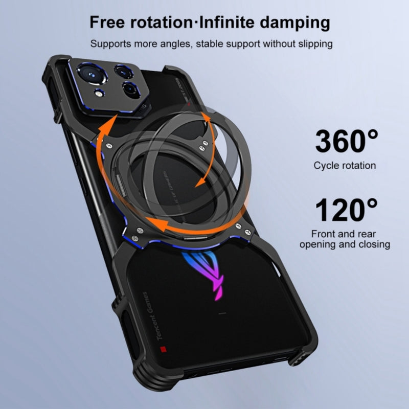 Chargez l&#39;image dans la visionneuse de la galerie, Asus ROG Phone 9 / 9 Pro - Mechanical Arm Borderless MagSafe Holder Metal Phone Case - Polar Tech Australia
