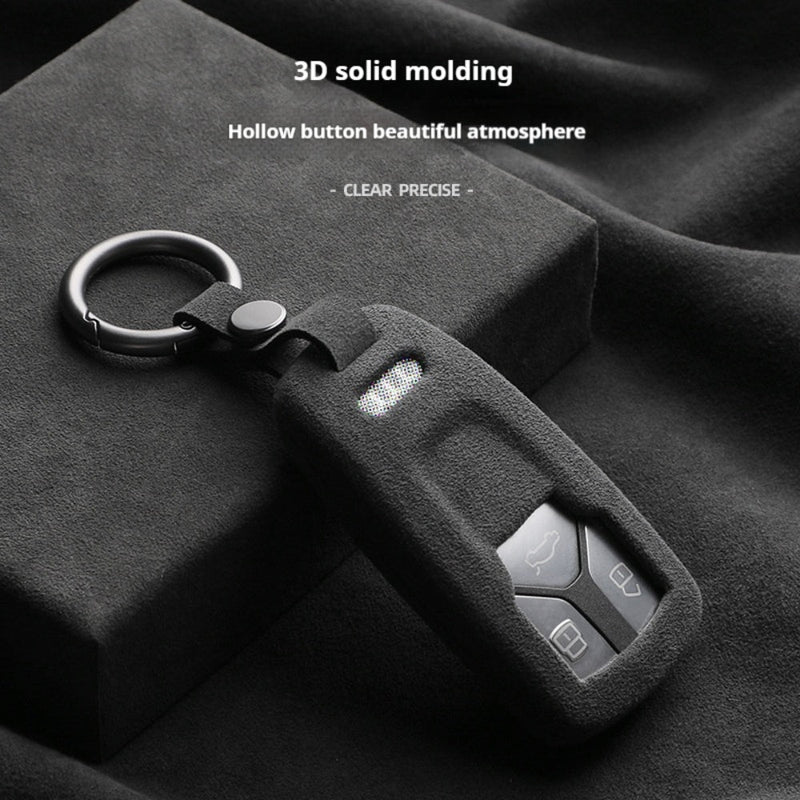Load image into Gallery viewer, Audi Alcantara Remote Car Key Fob Case Cover For A4, A5, A6, Q5, Q7, S4, S5, S7
