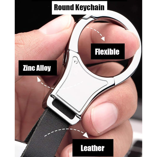 BMW Zinc Alloy + Leather Car Key Fob Case Cover For 1, 3, 4, 5, 6 Series, X3, X5, X6, X7