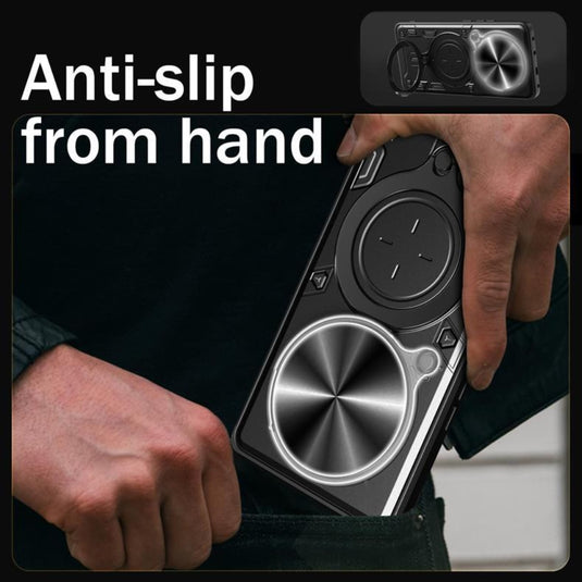 Honor Magic7 Pro (PTP-N49, PTP-AN10) - Heavy Duty Sliding Camshield Ringer Holder Phone Case