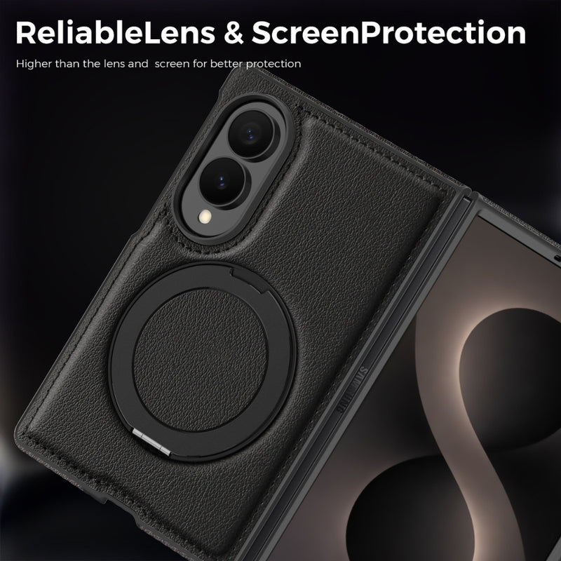 Load image into Gallery viewer, Samsung Galaxy Z Fold8 5G - Magnetic Leather Case with 360° Rotating Foldable Stand

