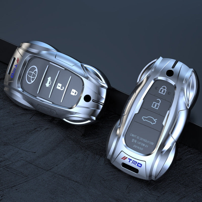 Load image into Gallery viewer, Toyota Metal Cool Fashionable Car Key Fob Case Cover For Crown, Corolla, Camry, C-HR, BZ4X, Prado, RAV4, Avalon, Prius, Alpharo, Mirai
