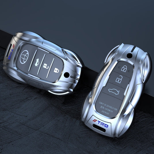 Toyota Metal Cool Fashionable Car Key Fob Case Cover For Crown, Corolla, Camry, C-HR, BZ4X, Prado, RAV4, Avalon, Prius, Alpharo, Mirai