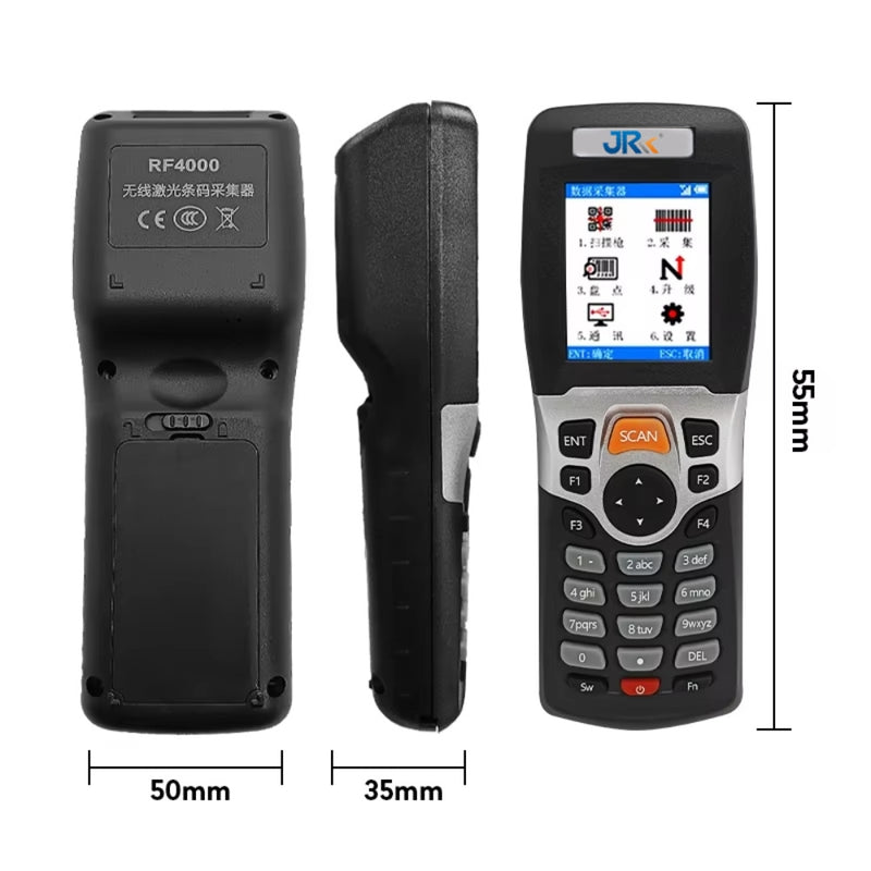 Cargue la imagen en el visor de la galería, [RF4000-1D] JRHC Black 2.2" TFT Color LCD Screen Portable Wireless Barcode Scanner
