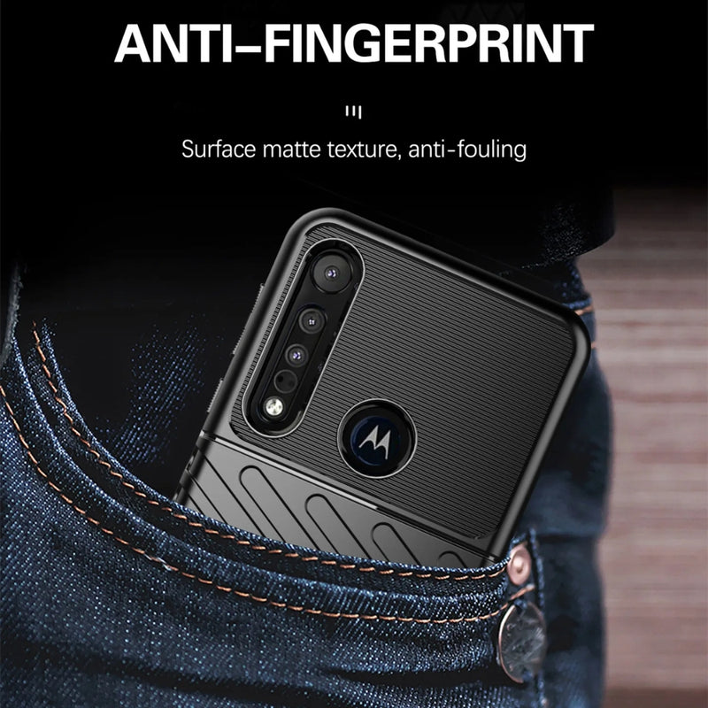 Load image into Gallery viewer, Motorola Moto G Pure (2021) - Thunder Series Twill Texture Thickened Anti-fall Protection TPU Case - Polar Tech Australia
