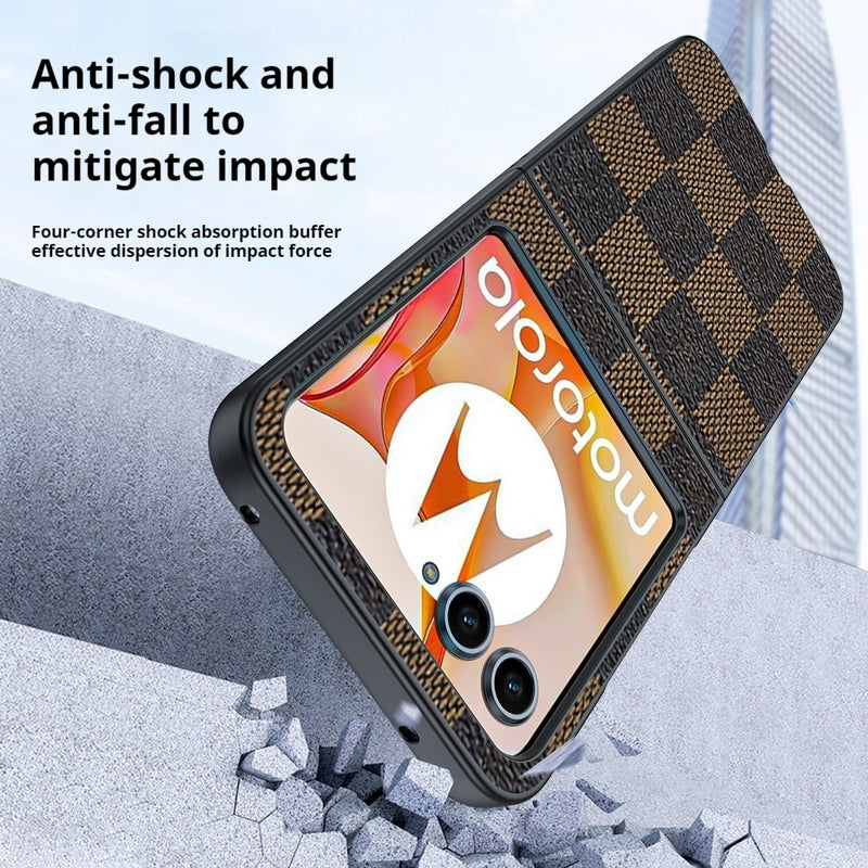 Chargez l&#39;image dans la visionneuse de la galerie, Motorola Moto Razr Plus 2024 - Elegant Leather Shock Resistant Full-Body Phone Cover - Polar Tech Australia
