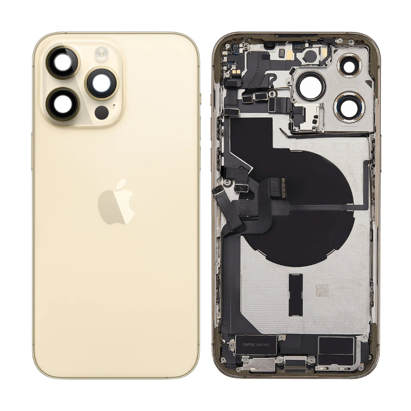 Chargez l'image dans la visionneuse de la galerie, [With Built-in Parts] Apple iPhone 14 Pro Max - Back Rear Glass &amp; Middle Housing Frame Assembly (US Without SIM Tray Version)
