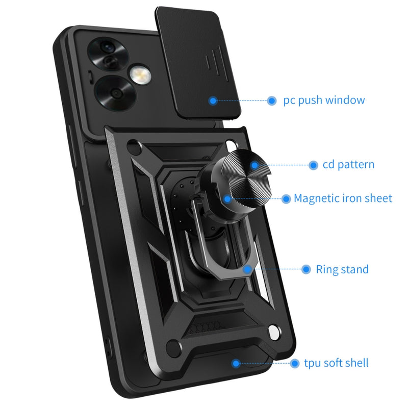 Load image into Gallery viewer, OPPO A5 Pro 4G/5G - Shockproof Armour Heavy Duty Phone Case with Ring Holder &amp; Camera Protection - Polar Tech Australia
