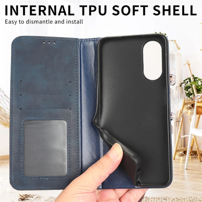 Load image into Gallery viewer, Nokia C210 - Magnetic Buckle Retro Texture Leather Phone Case
