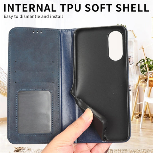 Nokia C210 - Magnetic Buckle Retro Texture Leather Phone Case