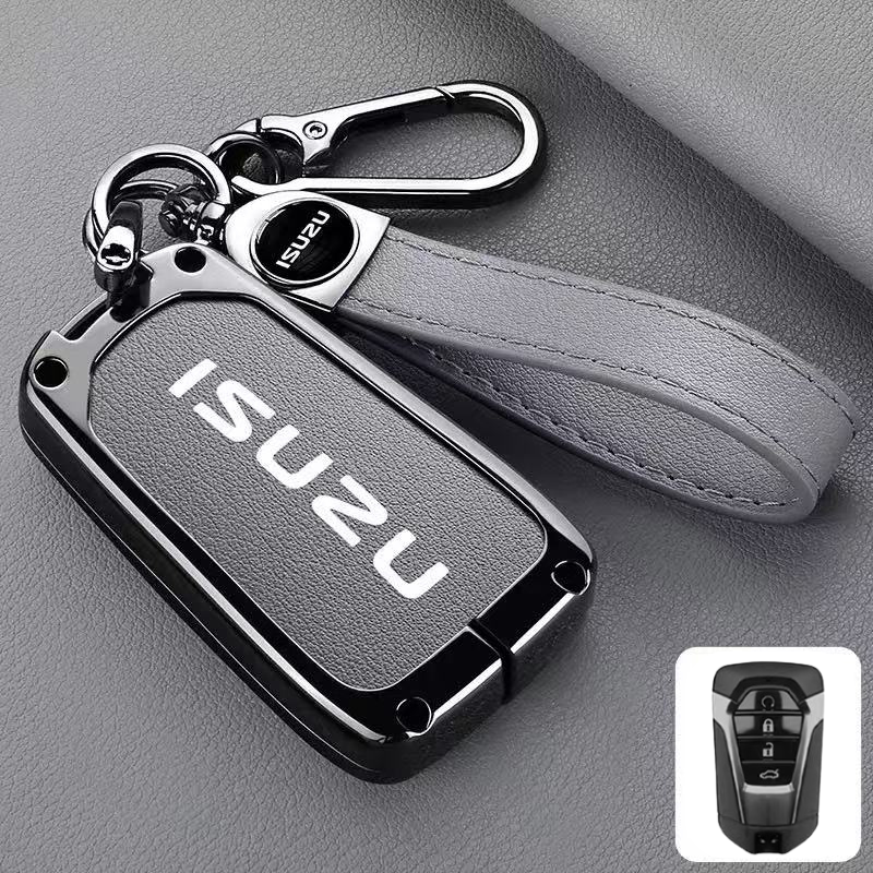 Cargue la imagen en el visor de la galería, Isuzu Aluminum Alloy Shockproof Car Key Case Cover for D-Max, MU-X, Lingtuo, Ruimai
