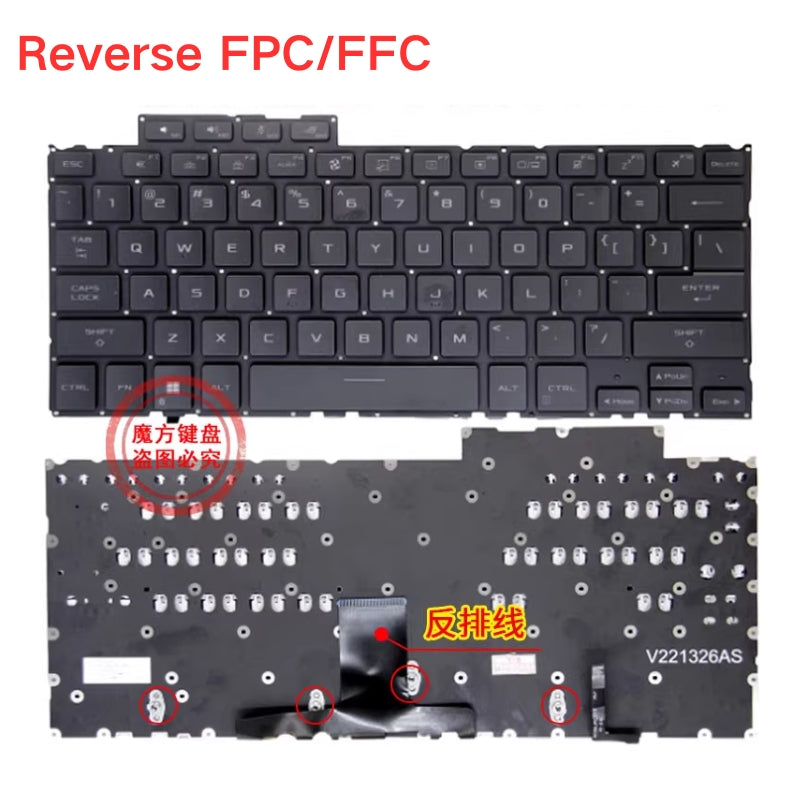 Load image into Gallery viewer, ASUS ROG Flow X13 GV302 / GV302XV / GV302XU 13.4&quot; 13.4 Inch Series - Laptop Keyboard With Backlit US Layout
