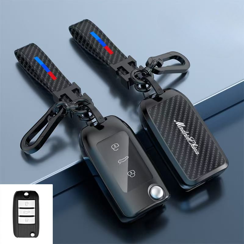 Chargez l&#39;image dans la visionneuse de la galerie, Roewe Zinc Alloy + Carbon Fiber Texture Car Key Fob Case Cover For RX3, RX5, RX5 Plus, RX8, ERX5, i5, i6

