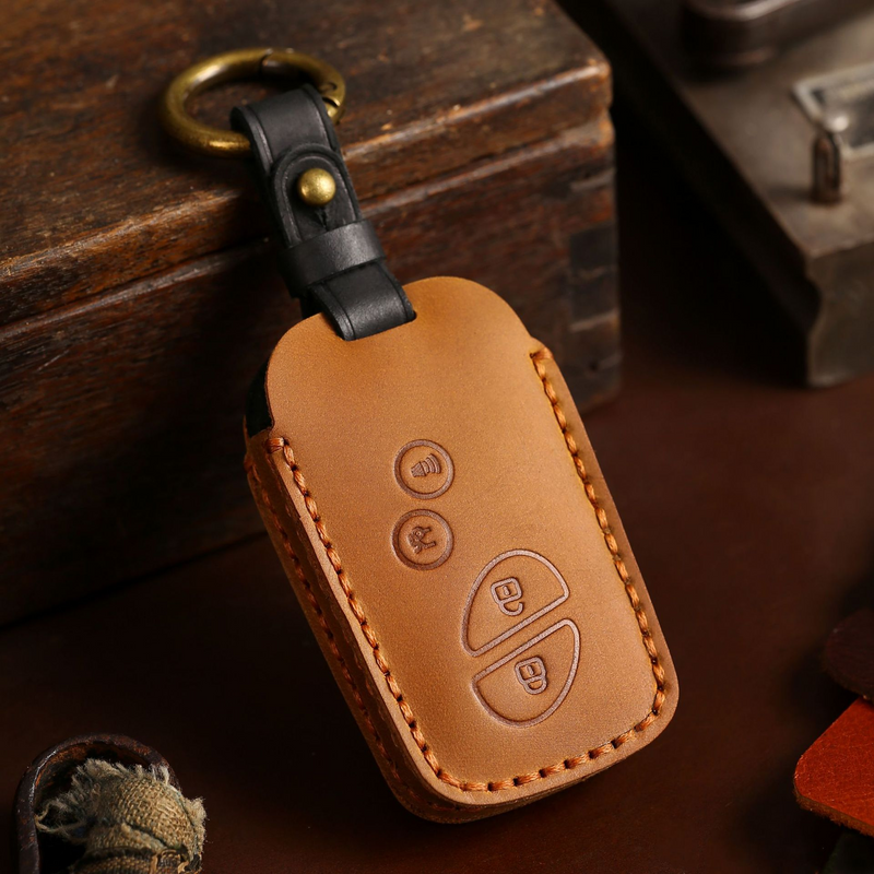 Cargue la imagen en el visor de la galería, Lexus Handcrafted Genuine Leather Car Key Fob Case Cover For RX270, ES240, LX570
