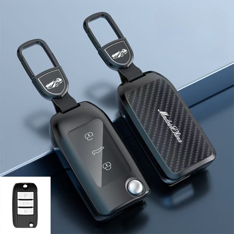 Chargez l&#39;image dans la visionneuse de la galerie, Roewe Zinc Alloy + Carbon Fiber Texture Car Key Fob Case Cover For RX3, RX5, RX5 Plus, RX8, ERX5, i5, i6
