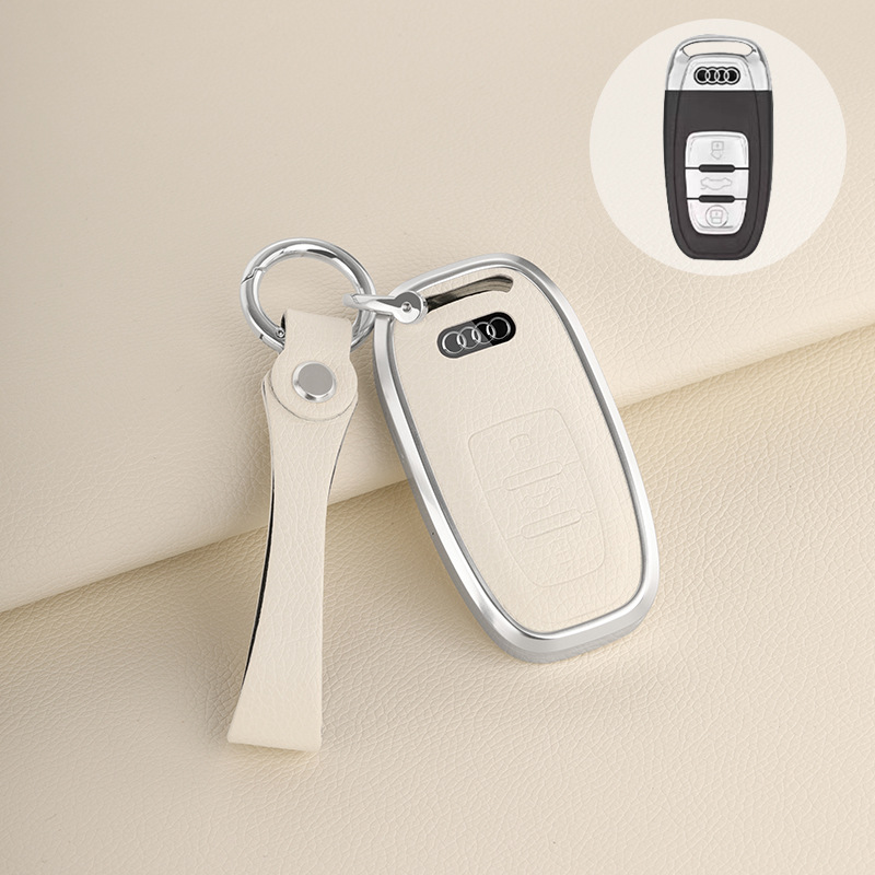 Cargue la imagen en el visor de la galería, Audi 360° All Inclusive Car Key Fob Case Cover For A3, A4, A5, A6, A7, A8, Q2, Q5, Q7, Q8, e-tron
