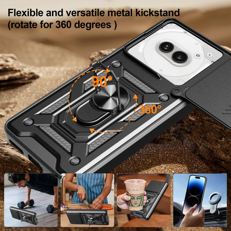 Load image into Gallery viewer, [Built-in Metal Kickstand][With Lens Cover] Nothing Phone (3a)/Pro Full-Cover Shockproof Protective Case - Polar Tech Australia
