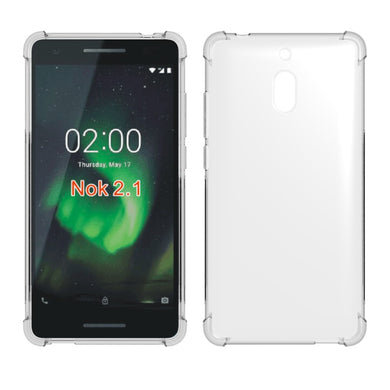 Nokia 2.1 - AirPillow Cushion Transparent Soft Clear TPU Four Corners Protective Case - Polar Tech Australia