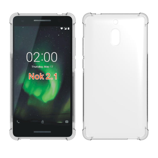 Nokia 2.1 - AirPillow Cushion Transparent Soft Clear TPU Four Corners Protective Case - Polar Tech Australia