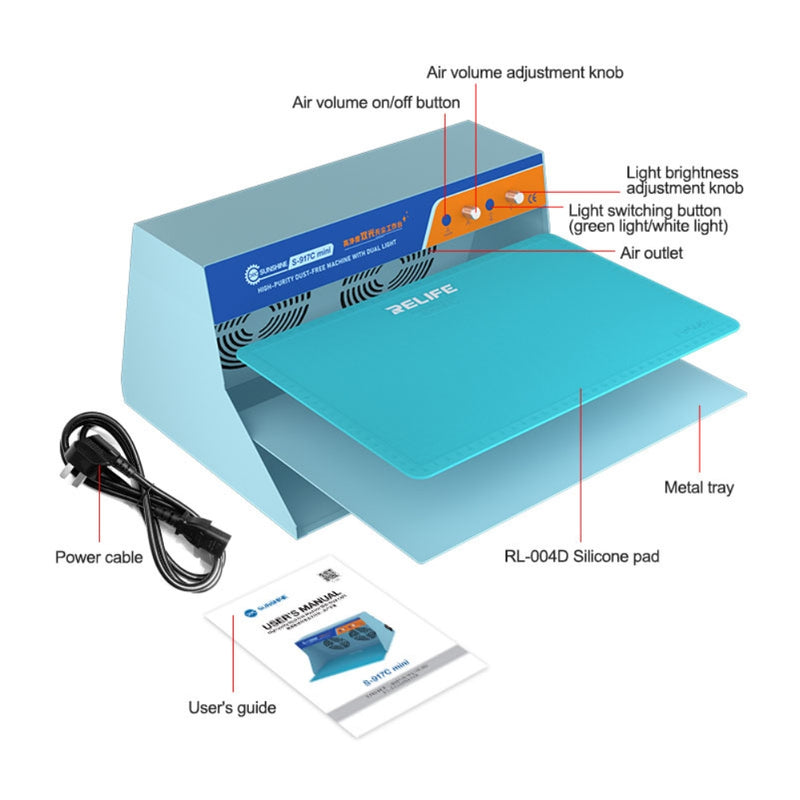 Load image into Gallery viewer, [SS-917C Mini] SUNSHINE Dustless Dust-Free Workshop Worktable High Precision Dust Free Workbench With Dual Light - Polar Tech Australia
