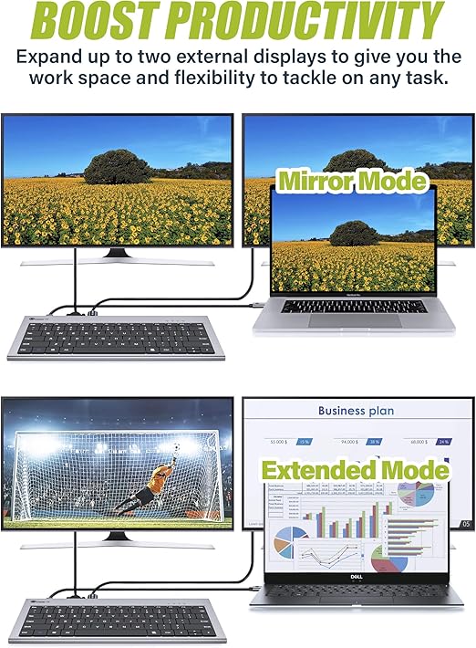 Chargez l&#39;image dans la visionneuse de la galerie, [11-in-1][With keyboard] Type C USB 3.0 HDMI DP Ethernet PD 100W  – Computer Port Expansion with Multiple Interfaces (COMBO Card Reader + HUB) Dock Station - Polar Tech Australia
